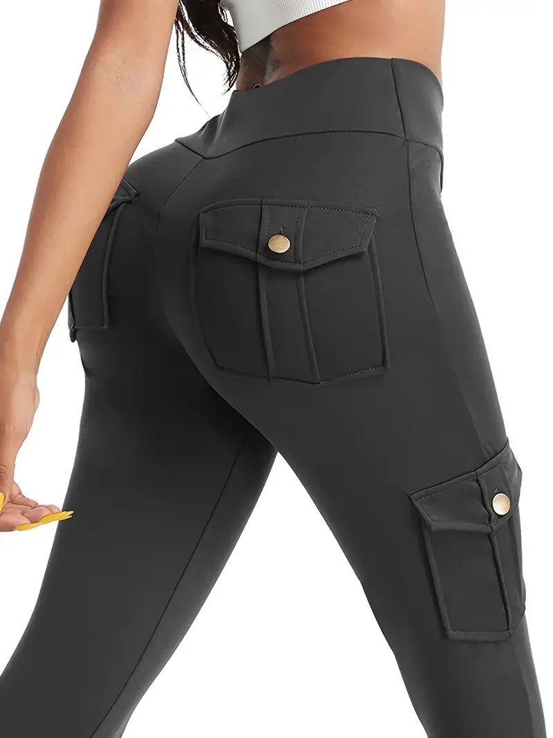 Super Comfortable and Fashionable Multi Pocket Yoga Breathable Sports Pants - Perfect for Running and Fitness Workwear