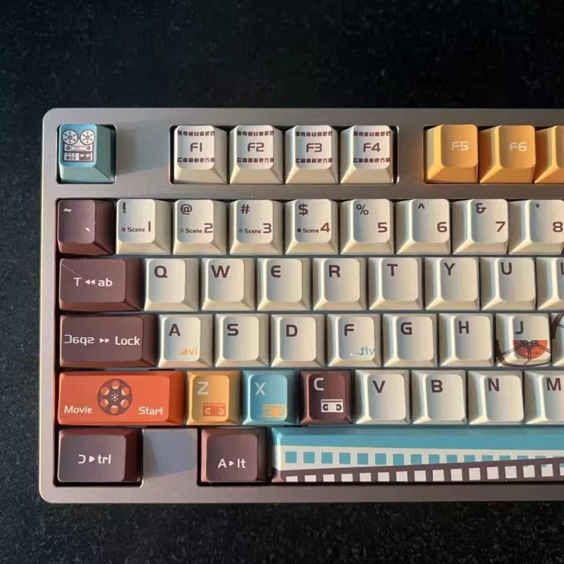 

Набор колпачков для клавиш с перемоткой, PBT Cherry Profile, 146 клавиш, оригинальные колпачки для клавиш ручной работы на заказ, аксессуары для механической клавиатуры, подарок