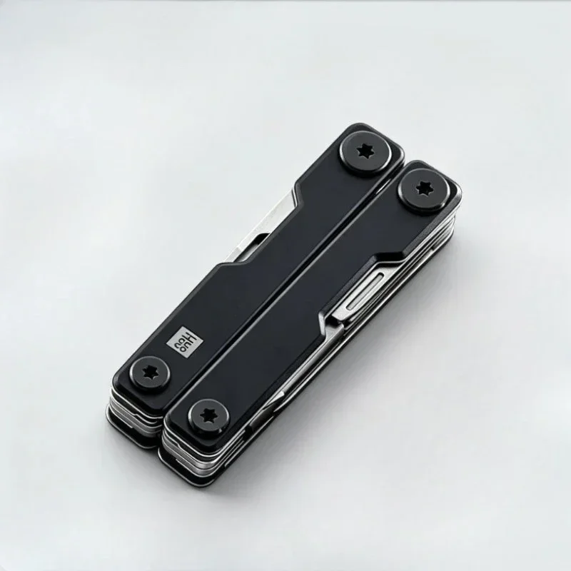 HUOHOU Mini Multi-Function Knife Pocket Folding Knife Stainless Steel Aluminum Alloy Scissors Camping 10 in 1 Screwdriver
