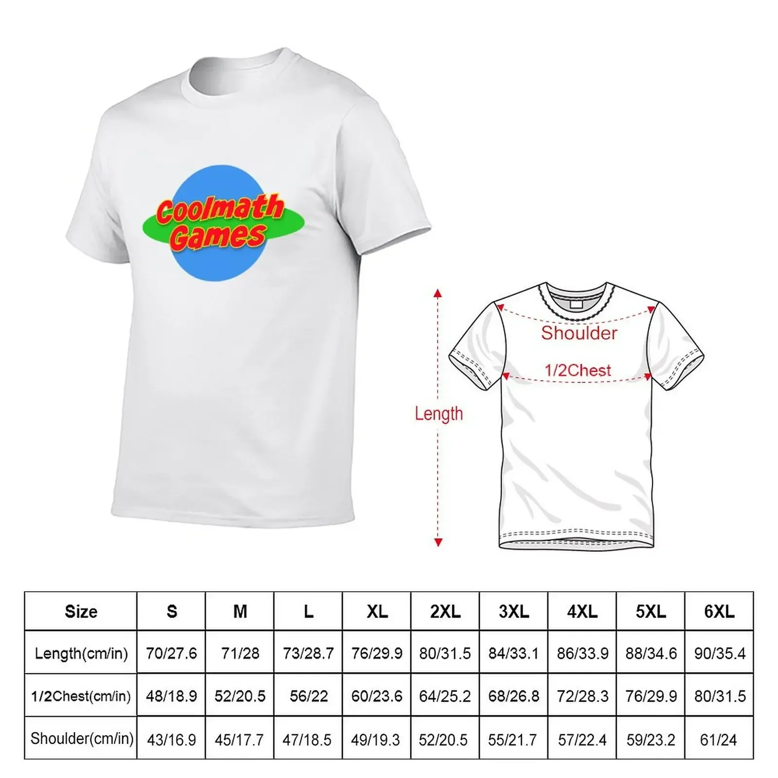 Coolmath Games T-Shirt kawaii clothes heavyweights plus sizes plain t shirts men