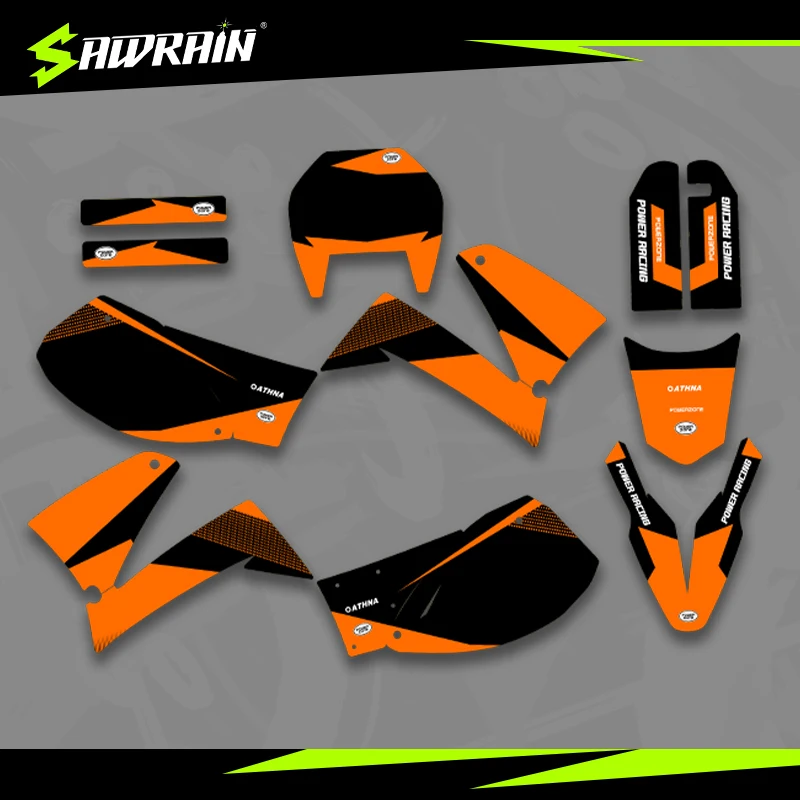 

Sawrain Motorcycle Graphics Backgrounds Decal Stickers Kits for KTM LC4 640 1998-2007