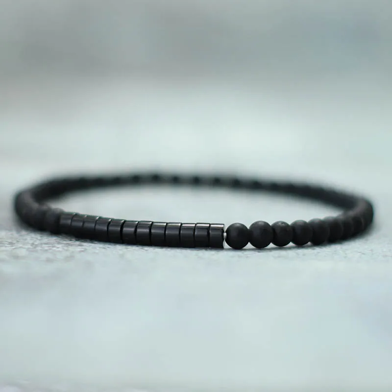 Neues minimalistisches 4mm Perlenarmband Unisex Kaiser Onyx Kleines Steinarmband Meditation Yoga Strang Armband Paar Brazalete Pulsera – Detail 10