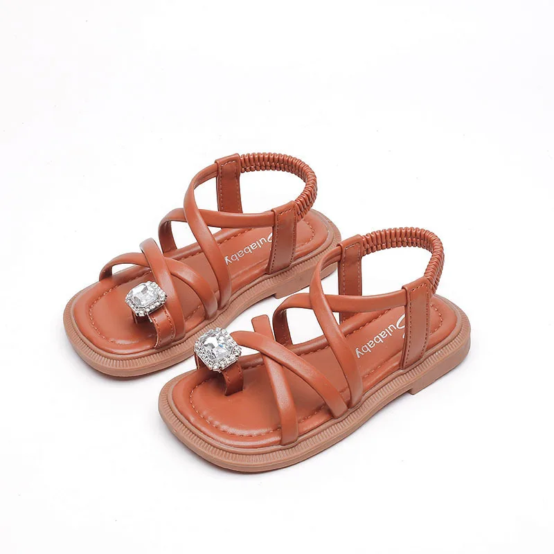 Sandalias Kid sandalo 2023 estate New Water Diamond Girl sandalo suola morbida scarpa da spiaggia scarpa Casual scarpa da bambino scarpa firmata