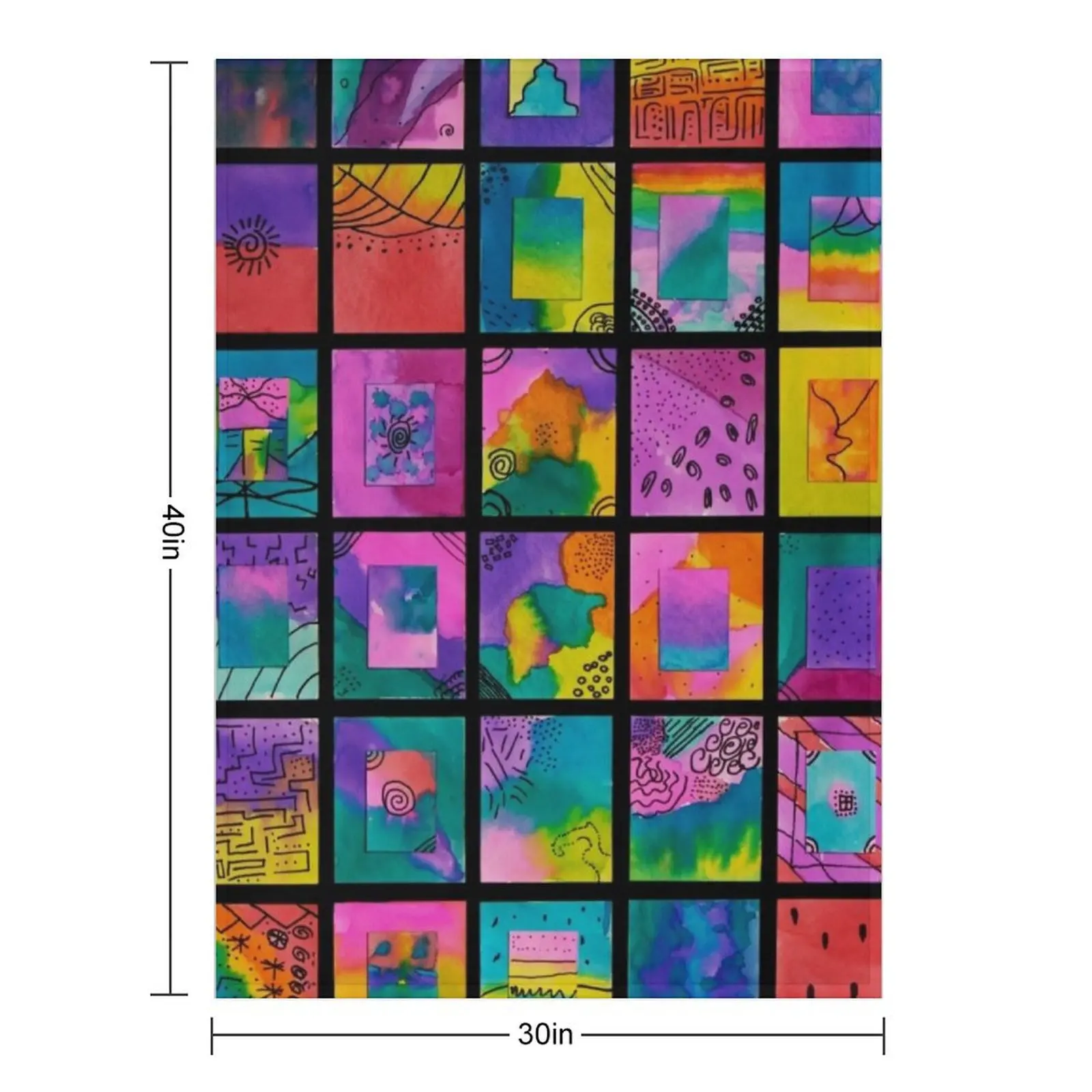 HHPS Art Show, Class 4C, Ink and Watercolour: Strength Lies In Differences Throw Blanket Weighted Summer Beddings Blankets