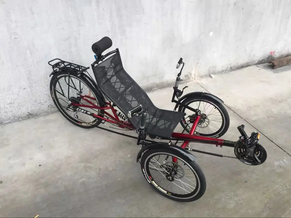 26 Inch Electric Recumbent Tricycle 500W 36V Motor 3 Wheel Ebike For Adults Outdoor Sports Cruising Electric Trike Bicycle