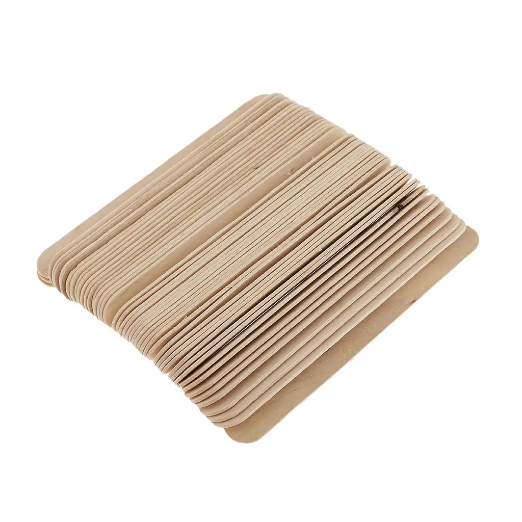 Bulk 50x Large Wood Spatulas Wax Applicators Waxing Hair Removal Craft