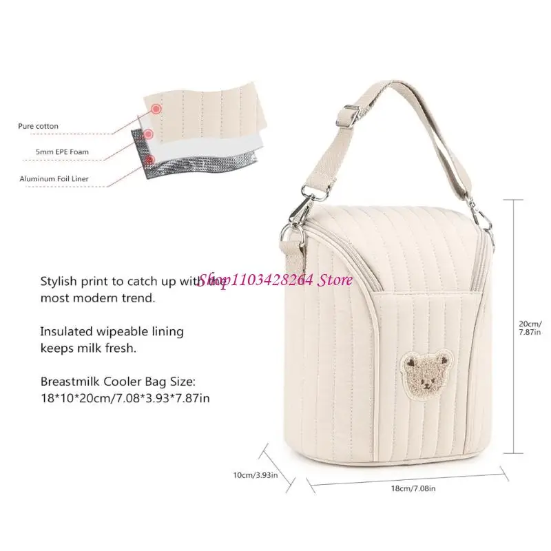 Warm Insulated Diaper Bag With Multiple Compartment Storage For Milk Bottles And Nursing Gear