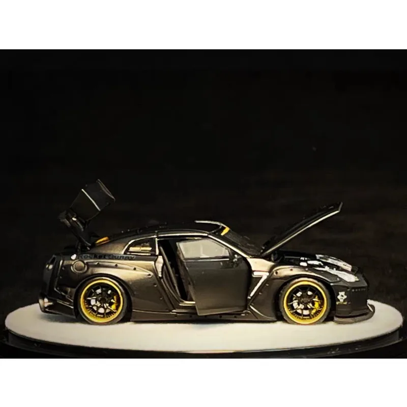PGM 1:64 닛산 GTR R35 로켓 래빗 다이캐스트 합금 풀 오픈 시뮬레이션 자동차 모델, 소년 장난감, 성인 수집용 장식품.