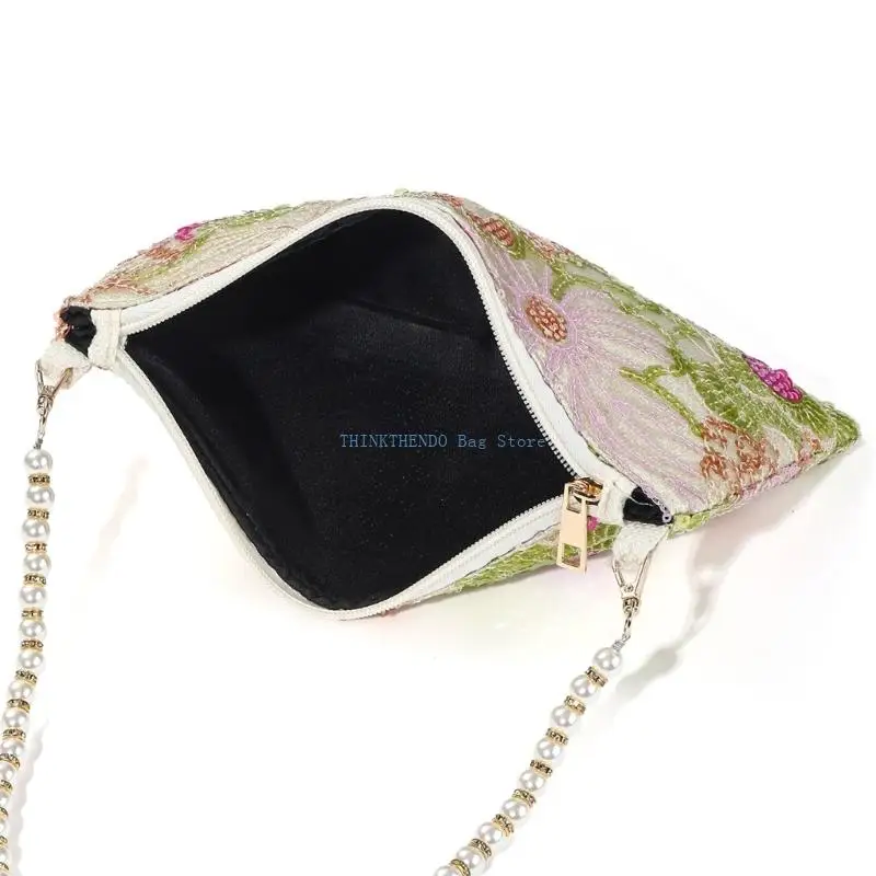 340D Modern Chinese Design Handbag With Embroidered Sequins For Fashion Lover