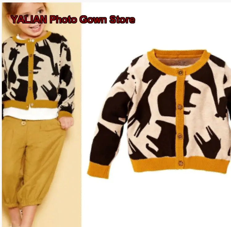 Girls Knit Top Kids Base Layer Baby Thickened Stylish Knit Coat