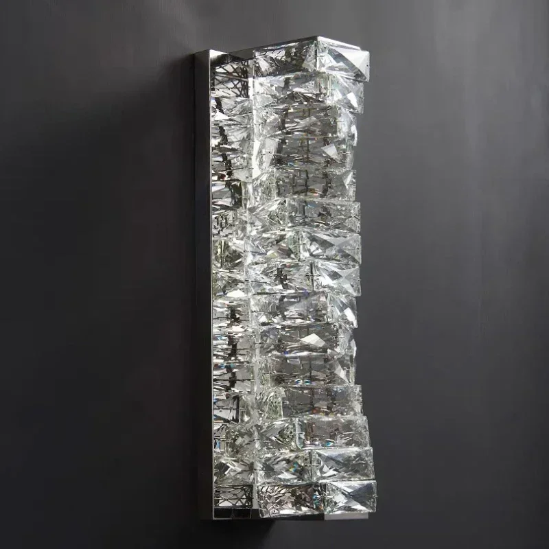 

Modern Luxury Crystal LED Wall Lamp Sconce For Living Room Bedroom Fixtures Tv Background Led Indoor Lighting Home