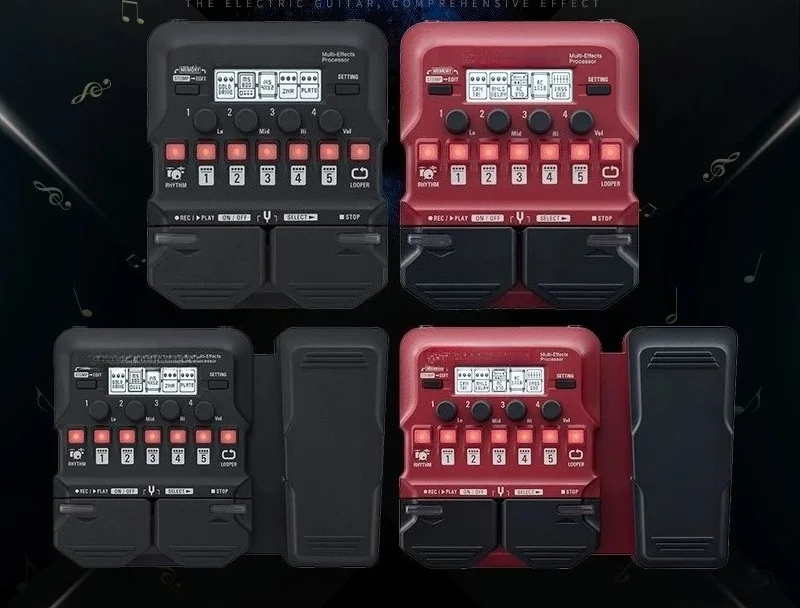 Multi Effects Processor for Electric Guitar Bass Built in Expression Pedal Looper Drum Machine Portable Stage Multi effect Pedal