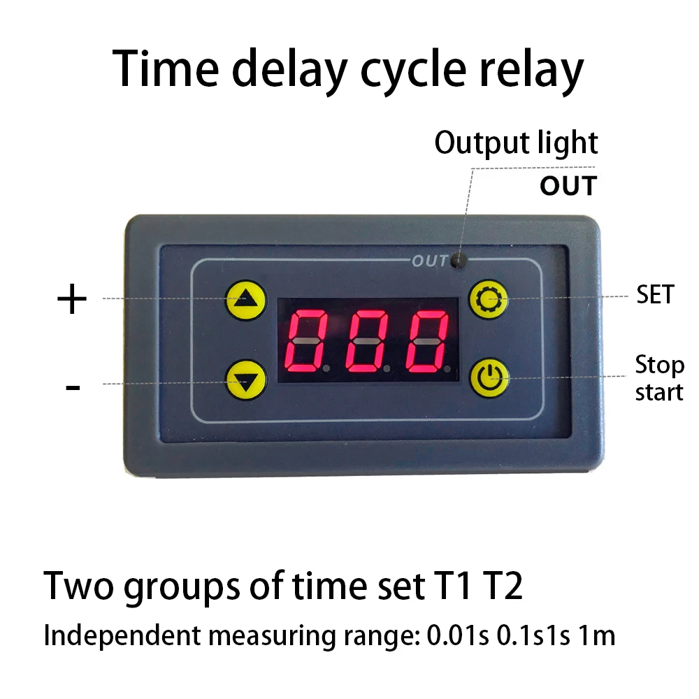 Practical Delay Relay Module with LCD Display for DC 5V 12V 24V Digital Timer Cycle Delay Control Switch Module AC 110V