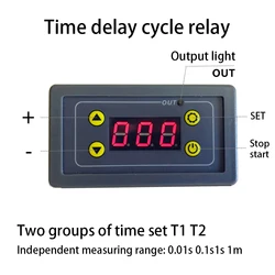 Practical Delay Relay Module with LCD Display for DC 5V 12V 24V Digital Timer Cycle Delay Control Switch Module AC 110V