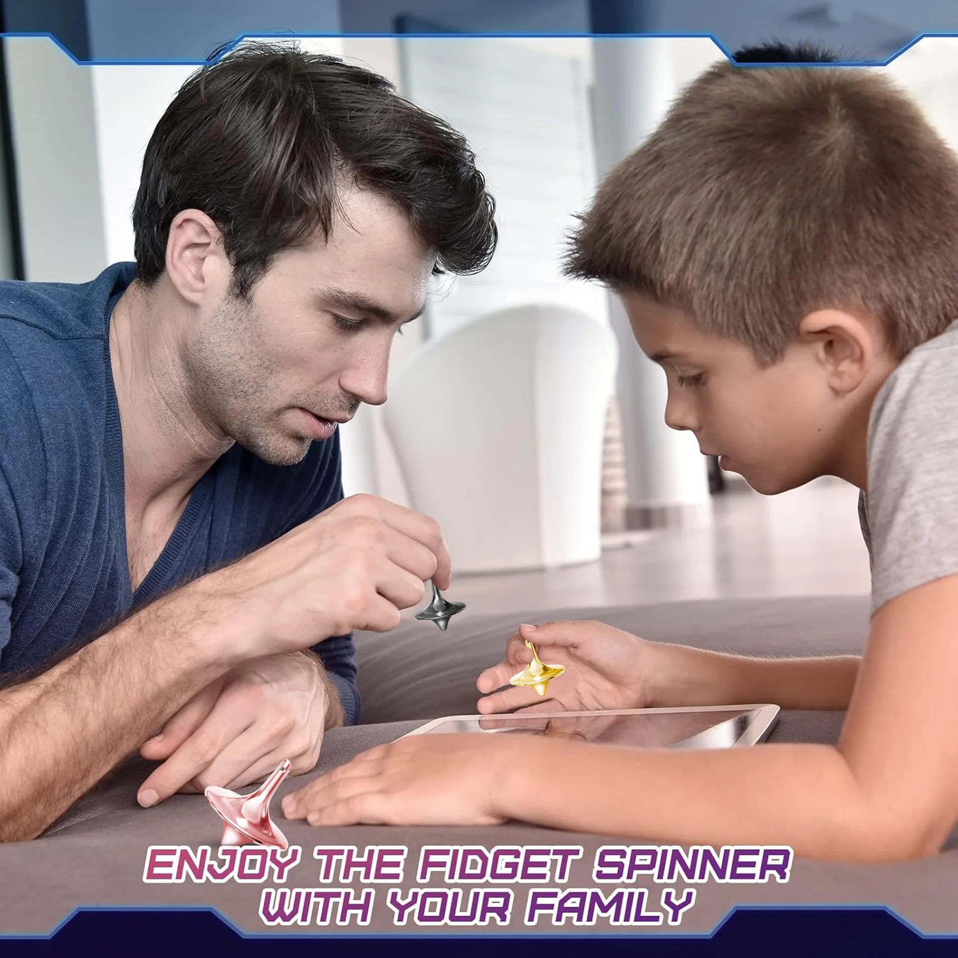5 stuks Fidget spinner, een stressverlichtende gadget voor verveelde studenten - hightech, weerstandsvrij speelgoed voor jongens