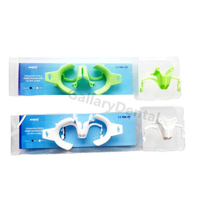 

Dental Ortho Nola Dry Field System Lip Cheek Retractor Mouth Opener Tongue Guard Adult Green/White Color