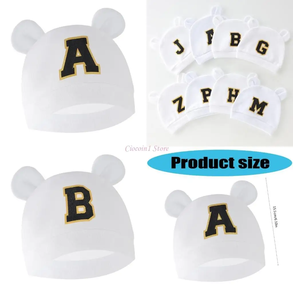 

Y1UB Letter Printed Nursery Hospital Hat Breathable Hat for Toddler 6-24 Months