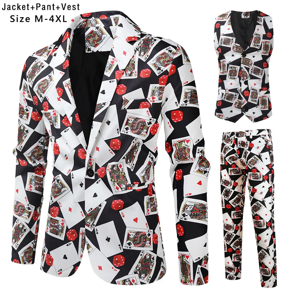 Traje de lujo de 3 piezas para hombre, conjunto Formal de Cachemira, chaqueta, chaleco y pantalones, ropa ajustada para fiesta de negocios