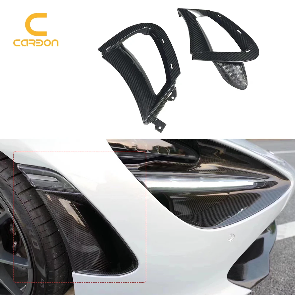 For Mclaren 720s Dry Carbon Fiber Front Bumper Side Air Vent Modification Aerodynamic Accessories