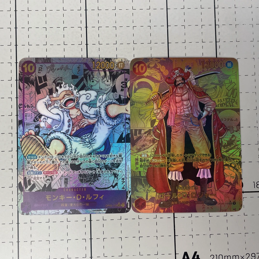 Anime Characters ACG DIY Homemade One Piece Gol D Roger Four Emperors Nika Luffy Japanese Version Collection Card Child Gift