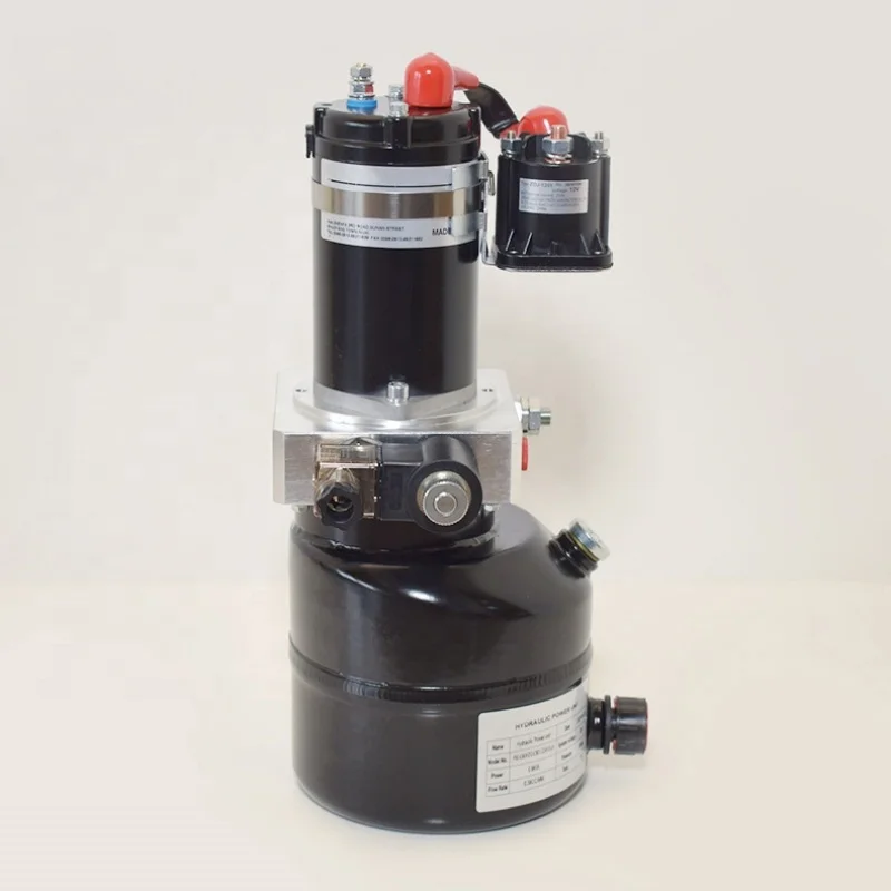 ML-HPU-2.1-1.5/12V-DT Mayroth OEM 12V DC Paquete de energía hidráulica eléctrica Camión volquete 24V Unidad de potencia hidráulica con control remoto