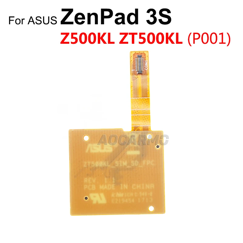 Aocarmo Sim Kaartlezer Tray Slot Houder Flex Kabel Voor Asus Zenpad 3S P001 Z500KL ZT500KL Vervangende Onderdelen