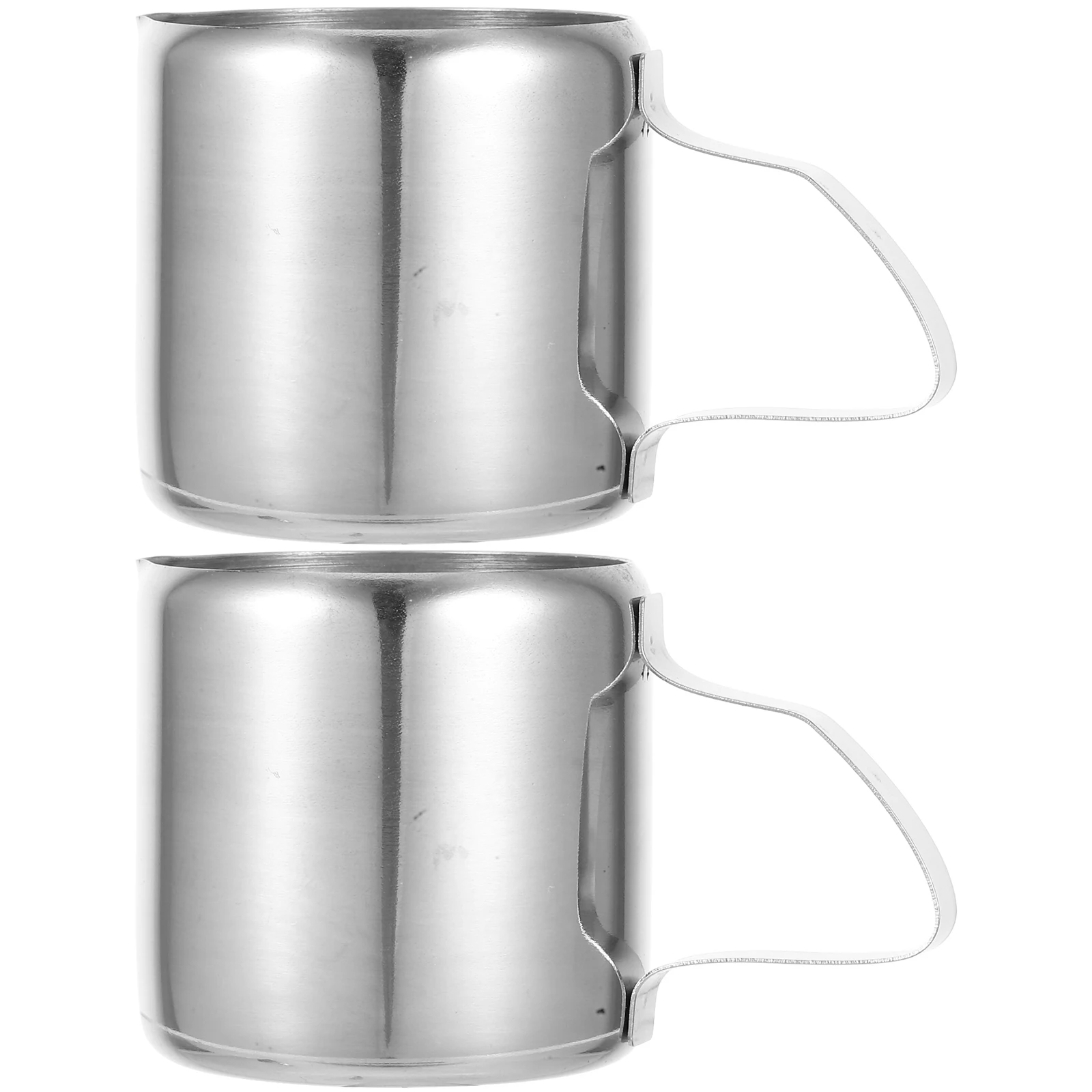 

2pcs Milk Cup Coffee Frothing Mug Sauce Cute Stainless Steel Espresso Creamer Pitcher Jug Liquid Pour Manual Beaker Glass Small