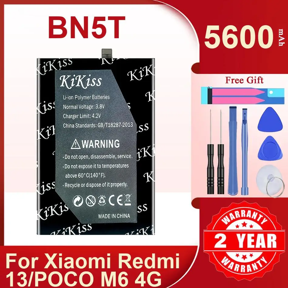 

Аккумулятор Kikiss 5600 мАч BN5T для Xiaomi Redmi 13/POCO M6 4G
