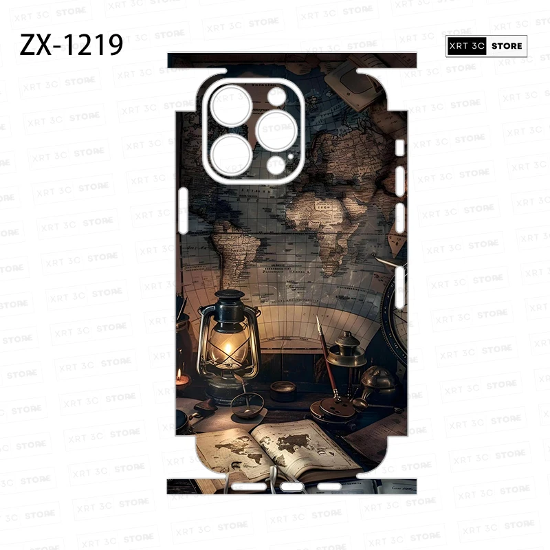 Colorful Skin Sticker for iPhone17 16 15 Pro Max 14 13 12 Phone Sticker Back Film Side Frame Protector (Not Phone Case)