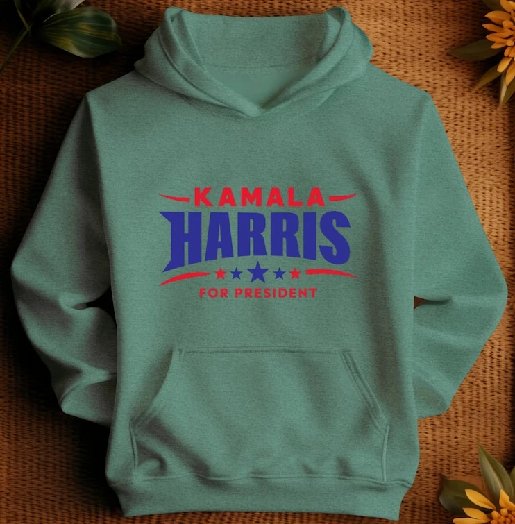 President Kamala Harris 2024 Hoodie Lady Power Democrat Girl Power Kamala 2024 Vice PresidentMadam President Printed Hoodie