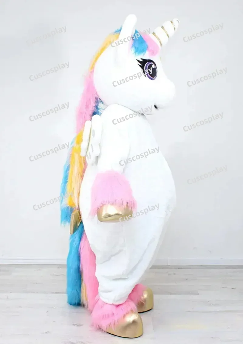 

Christmas Unicorn Mascot Costume Horse Mascot Costume Parade Quality Clowns Birthdays For Adult Animal Halloween Party Costumes