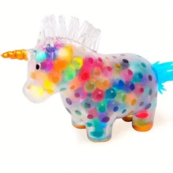 Unicorn Stress Balls Toy Heal Your Mood Unicorn Squeeze Toy Stress and Anxiety Relief Unicorn Fidget Ball Toy Colorful Gel Water