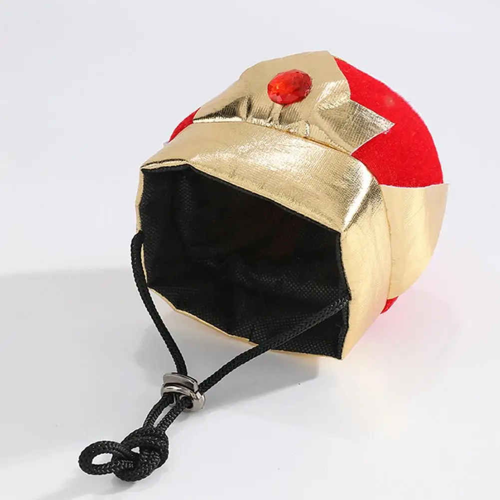Fun Pet Headwear Adorable Pet King Crown Hat for Dogs Adjustable Size Soft Headwear for Cosplay Cute Dog Prop for Pet Supplies