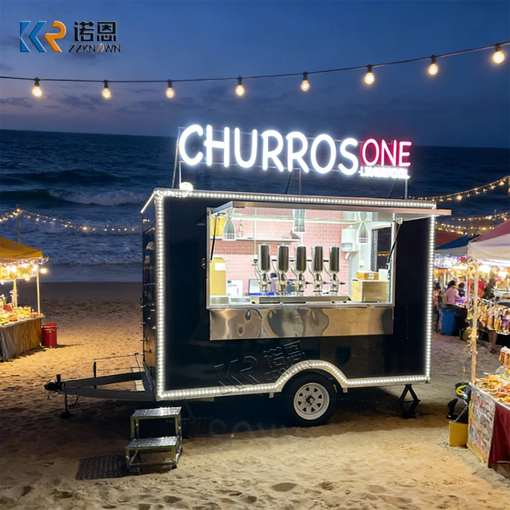 

Hot Sale Customizable Street Food Stall Cart with Storage and Serving Area for Vending
