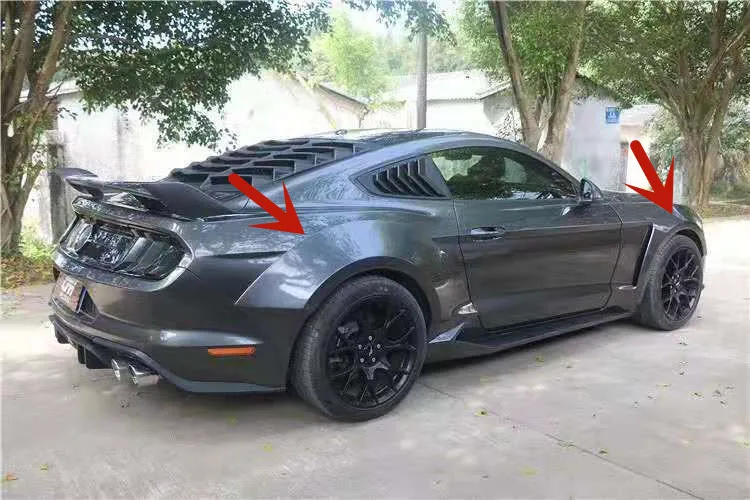 

For Ford Mustang 2015 2016 2017 2018 2019 2020 Car Wide-Body Wheel Eyebrow Round Arc Fender Mud Flaps Mudguards Splash Guards