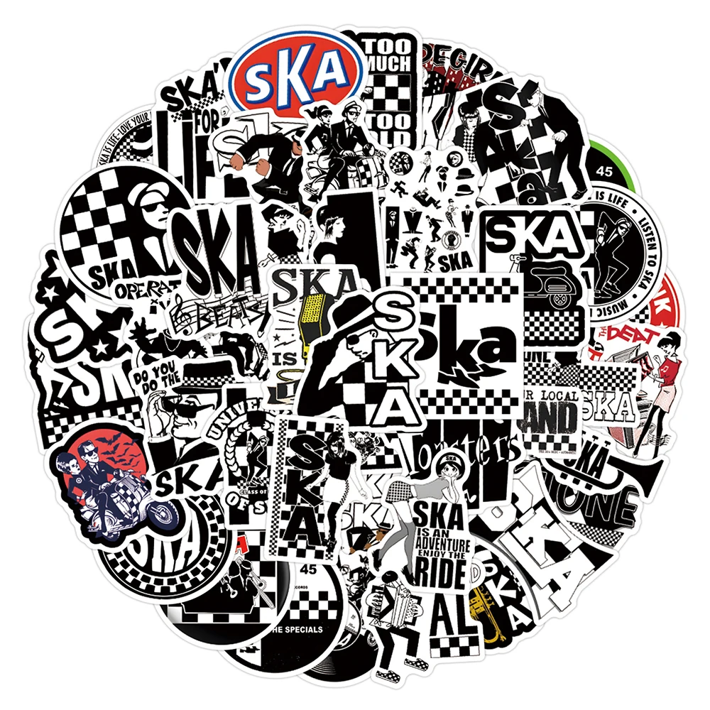 10/30/55pcs Ska Graffiti Stickers Reggae Music Cartoon Sticker for Skateboard Suitcase Motorcycle Helmet Cool Decals Wholesale