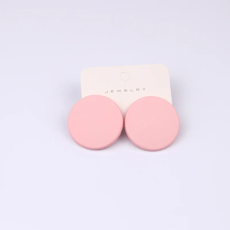 New 20 Color Fashion Acrylic Personality Candy Color Earrings for Women Big Round Colorful Stud Earrings Party Piercing Jewelry