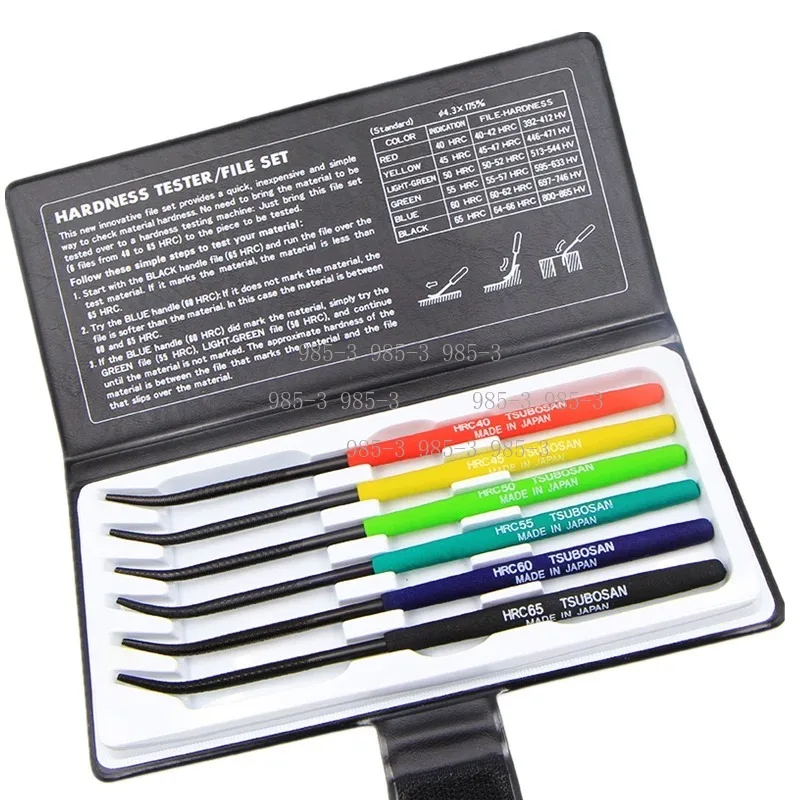 Handheld Hardness Tester File, HRC40-65, 6PCS Industrial Test File Set