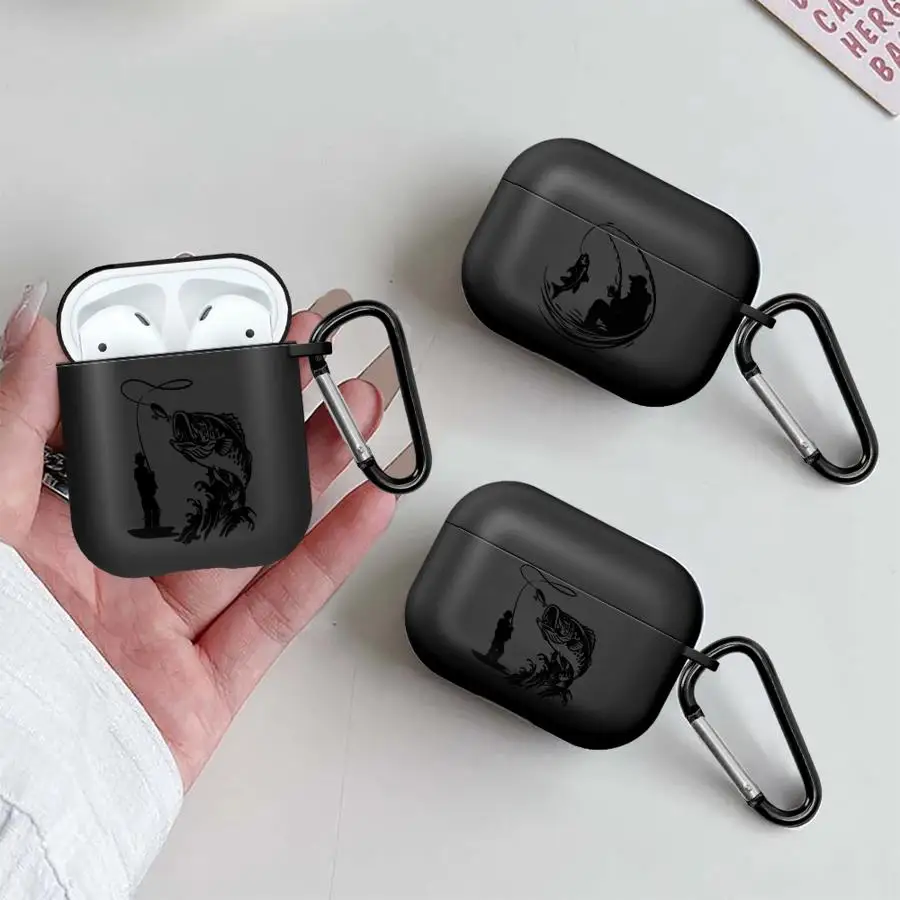 Cartoon Line Fishing Man Case For Airpods Pro3 Pro2 4 2 Pro 1 3 Earphone Cases Cover view 2