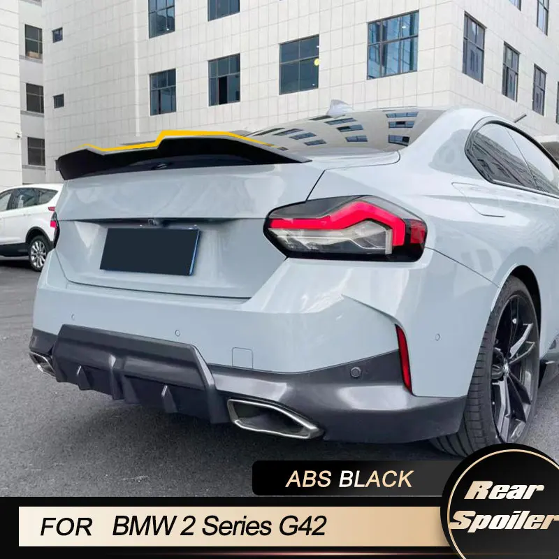 

Car Rear Trunk Spoiler Wings For BMW 2 Series G42 Coupe 2-Door 2022 2023 Racing Rear Boot Lid Wing Lip Spoiler ABS Gloss Black