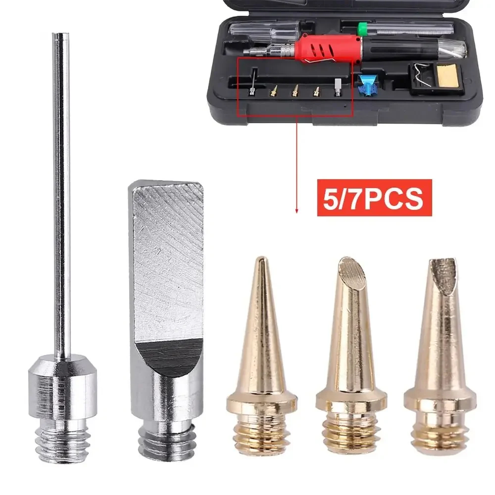 Welding Head Ignition Copper+Iron Welding Torch Pen Tool Gas Welding Kit Gas Soldering Iron Head Butane Gas Soldering Iron Kit