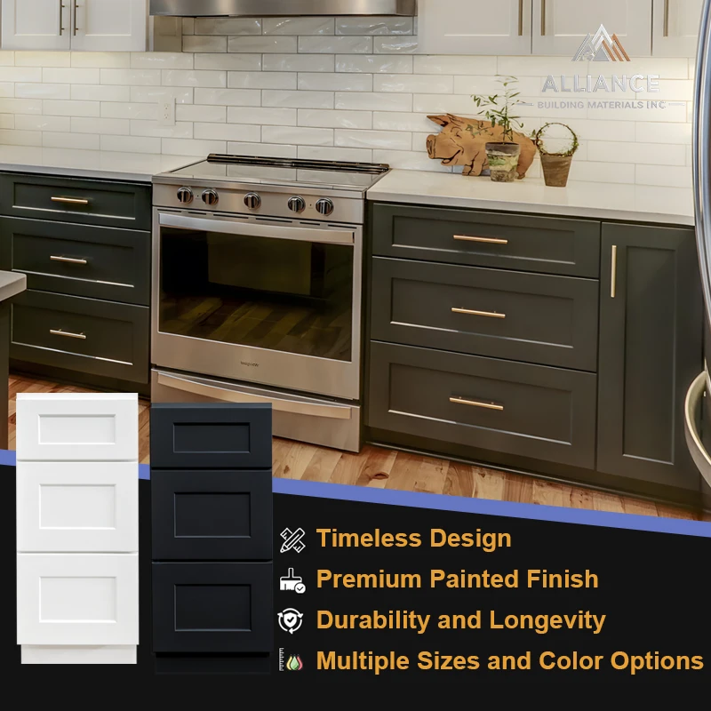 خزانة درج DB21 RTA |   نمط باب شاكر |   خزانة تخزين المطبخ |   21 بوصة عرض × 34.5 بوصة ارتفاع × 24 بوصة عمق