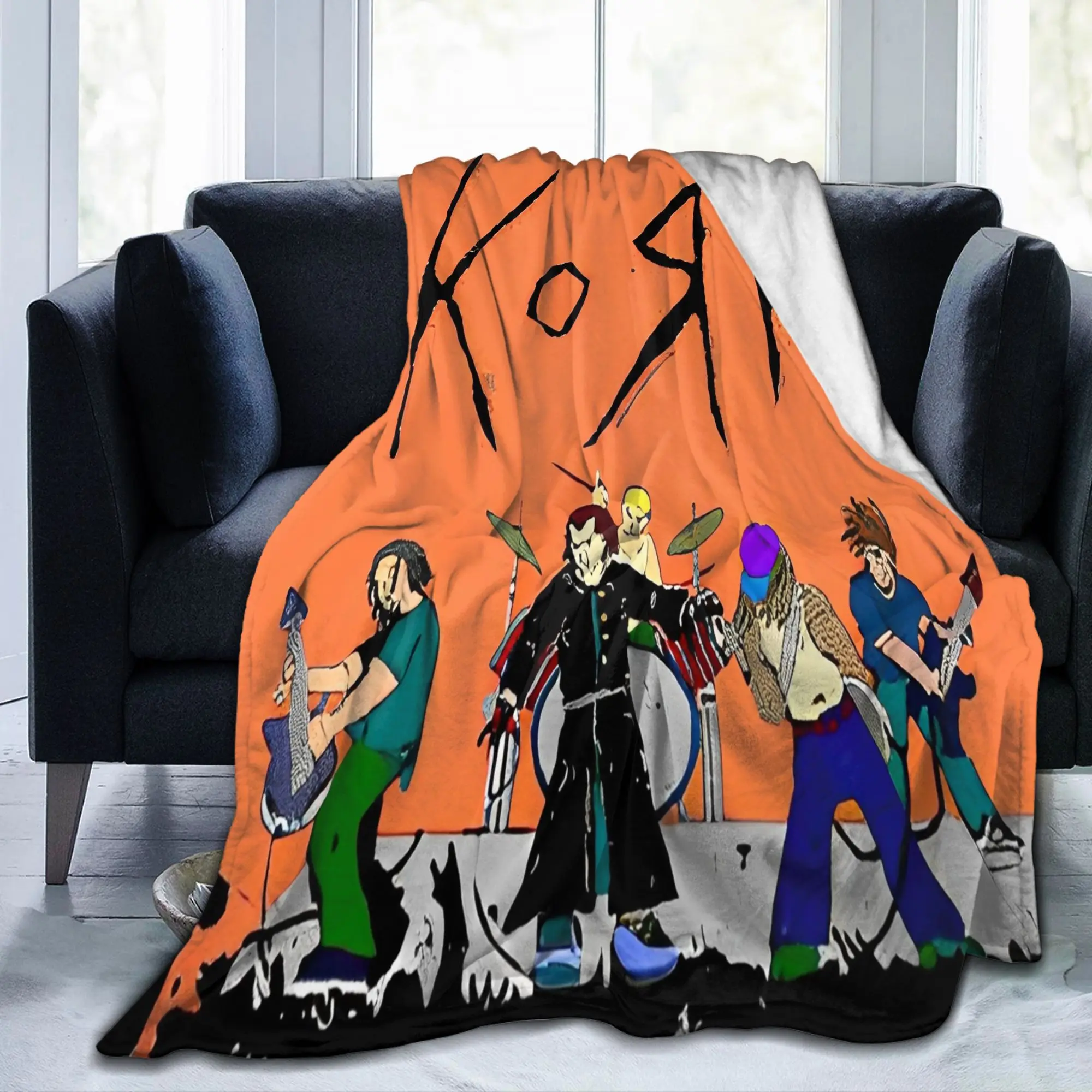 Heavy Metal Korns Blanket Coral Fleece Plush Autumn Nu Band Neidermeyers Multi-function Thin Throw Blankets Plush Thin Quilt