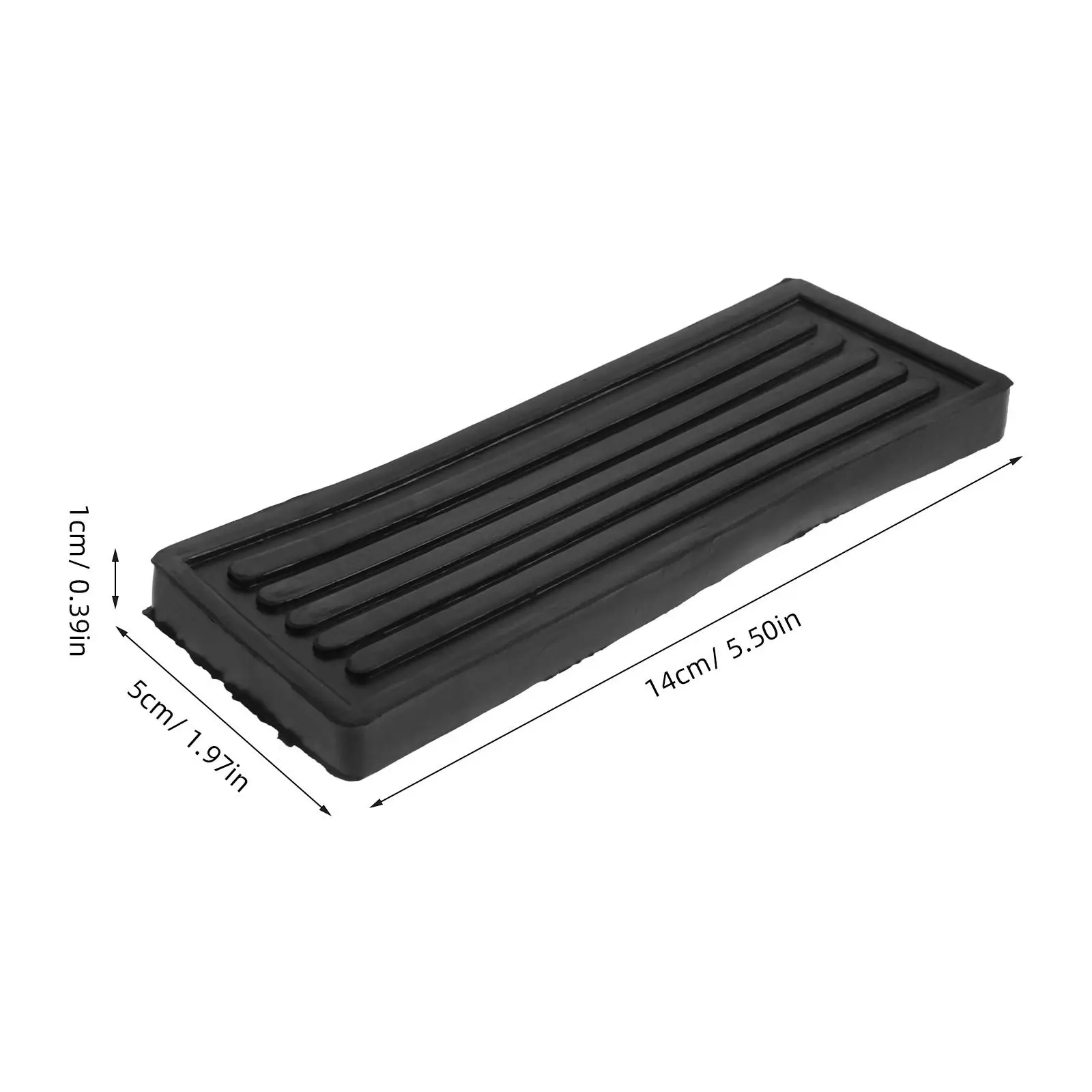 2Pcs Oil Resistant Accelerator Pedal Pad Rubber Foot Cover Non-Slip for Forklift Vehicle Replacement 5.5x2 Inch