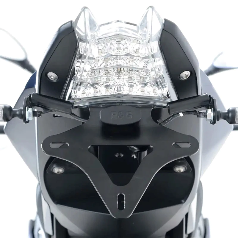 For BMW S1000RR S1000R HP4 S 1000RR 1000R 09-18 Motorcycle License Plate Holder Fender Eliminator Tail Tidy Bracket With LED