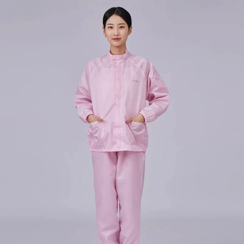 Men's and women's dust-free and anti-static split sets, dust-proof protective work clothes in food factory workshops