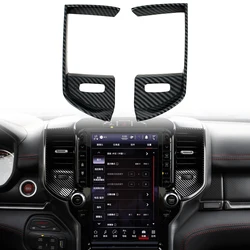 For Dodge RAM 1500 2019-2023 / Ram TRX 2021-2023 Car Accessories ABS Carbon Fiber Style Middle Console Air Vent Cover Trim 2pcs
