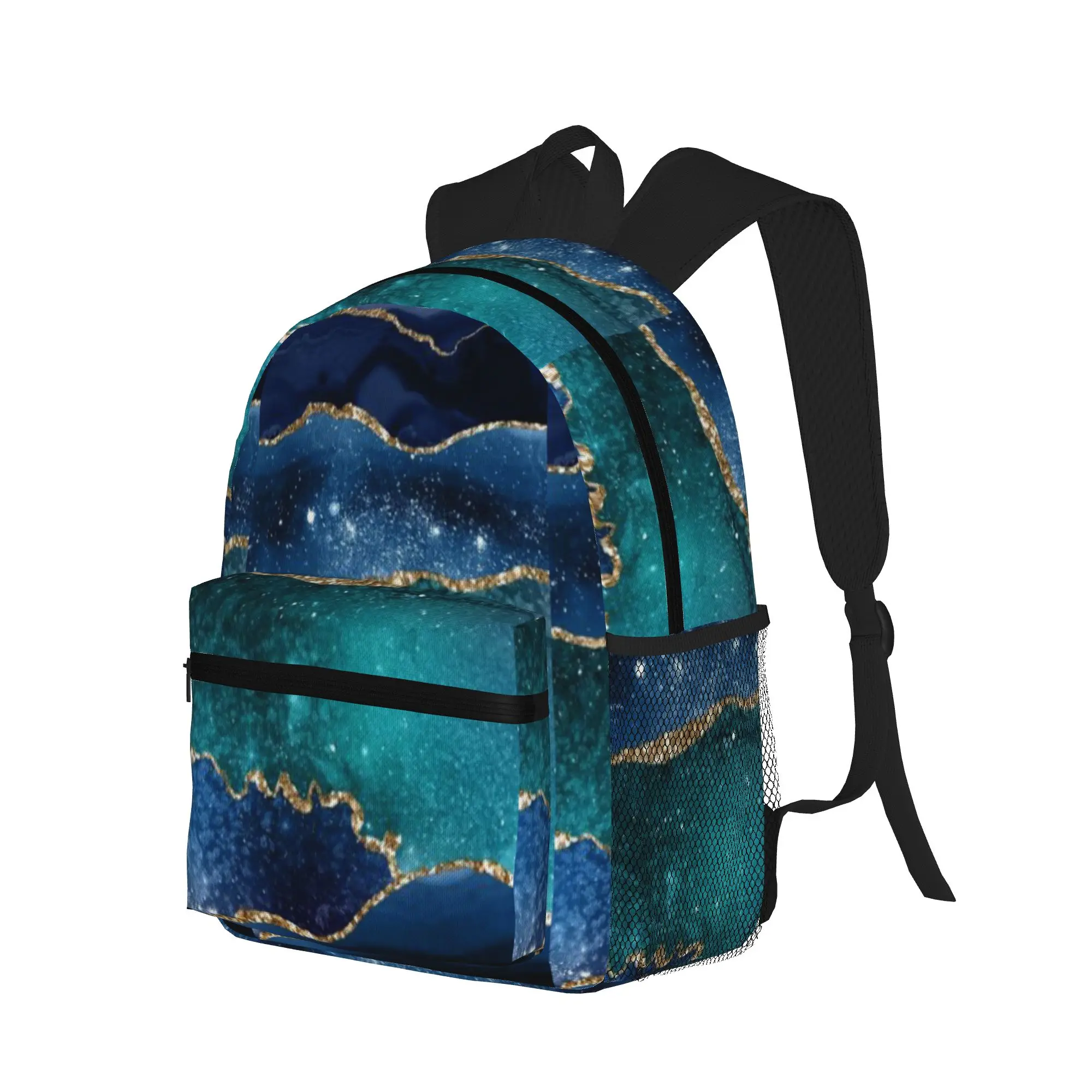 Glamour Milky Way Faux Marble Galaxy  Casual Backpack for Students and Adults Travel backpack