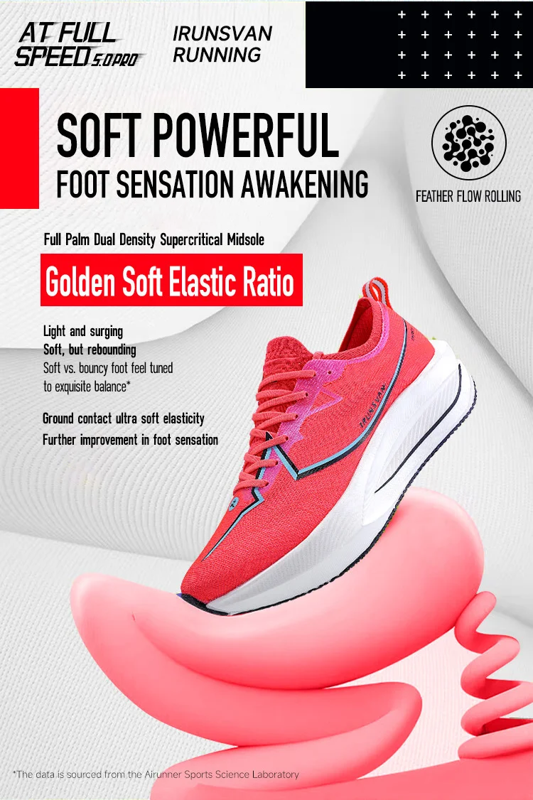IRUNSVAN Rapid 5.0 Prro Marathon Running Shoes Carbon Plate Breathable Shock Absorbent Outdoor Sports Shoes Men's Shoes