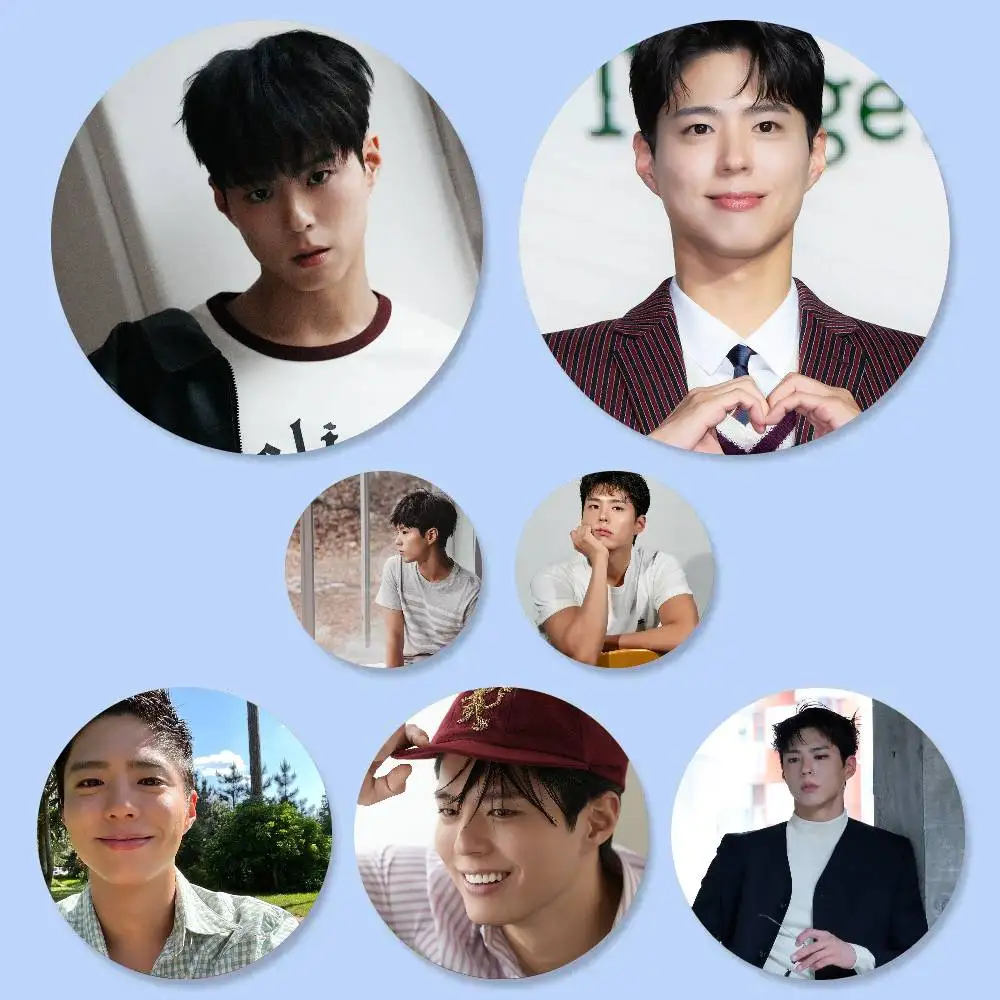 South Korean Actor Park Bo Gum Badge Tinplate Meme Round Brooch For Hat Bag Creative Lapel Jewelry Accessories Gifts